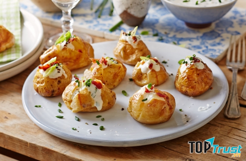 Sủi cảo nhân kim chi đậu phụ Hàn Quốc