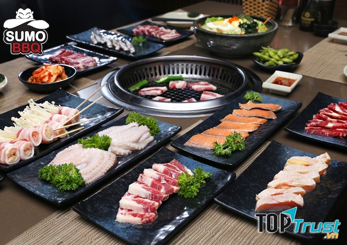 Các món nướng tại Sumo BBQ đều được chế biến theo phong cách nướng Yakiniku, rất tốt cho sức khỏe