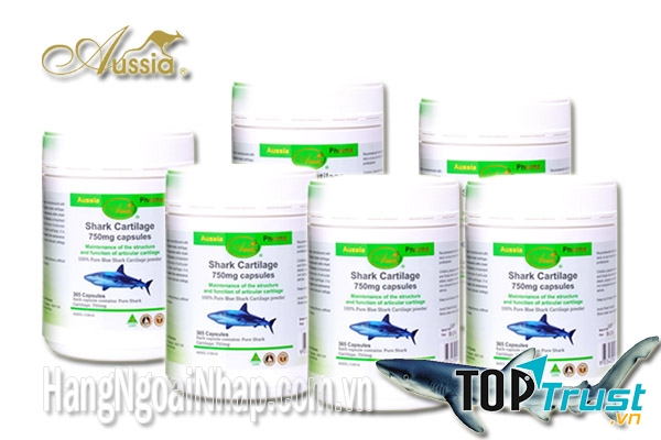 Sụn Vi Cá Aussia Pharma Shark Cartilage 750mg là sản phẩm chiết xuất từ sụn vi cá mập giàu dưỡng chất và tốt cho sức khỏe.
