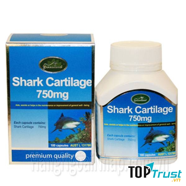 Hỗ trợ xương khớp Sụn Vi Cá Greenland Shark Cartilage 750mg 100 Viên Của Úc