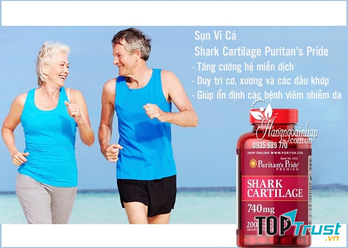 Sụn vi cá mập Shark Cartilage Puritan's Pride 740mg được điều chế từ sụn cá mập tự nhiên, trên quy trình hiện đại loại bỏ các chất độc hại, kim loại nặng, giúp viên tinh khiết, mang nguồn dưỡng chất cao