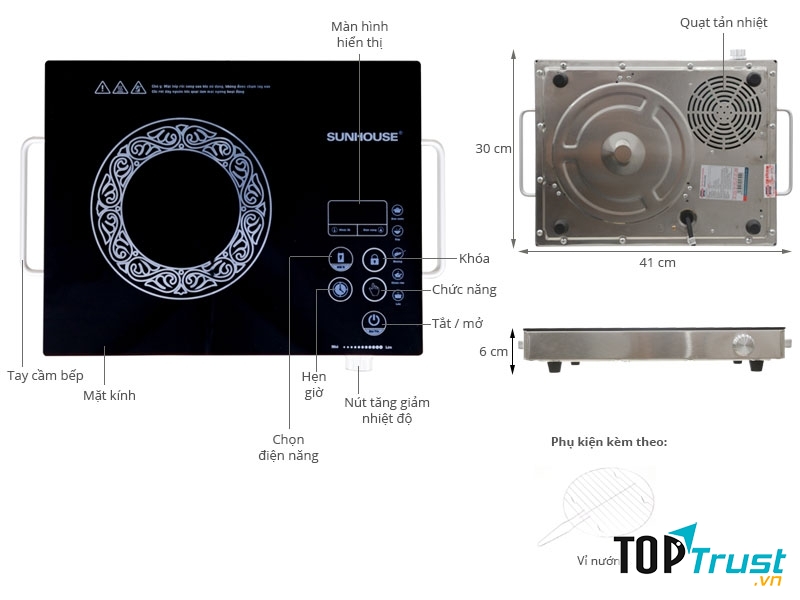 Bếp hồng ngoại Sunhouse SHD 6017