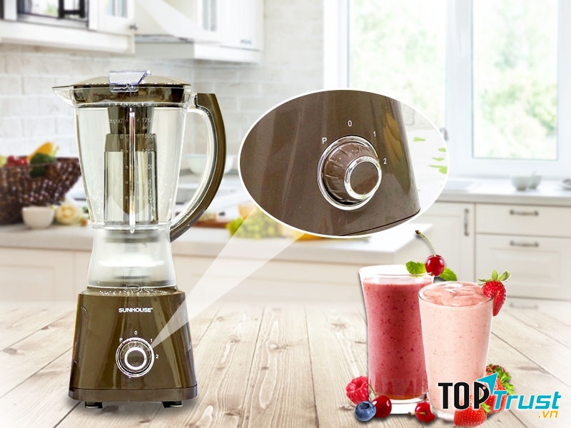 Nút vặn chế độ xay theo từng loại thực phẩm khác nhau