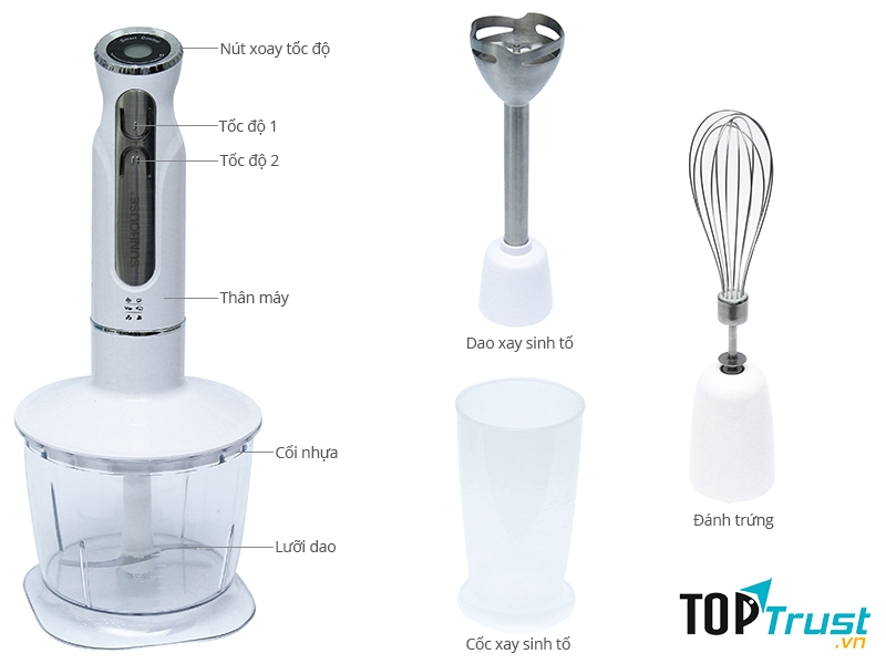 Máy xay sinh tố cầm tay Sunhouse SHD 5619