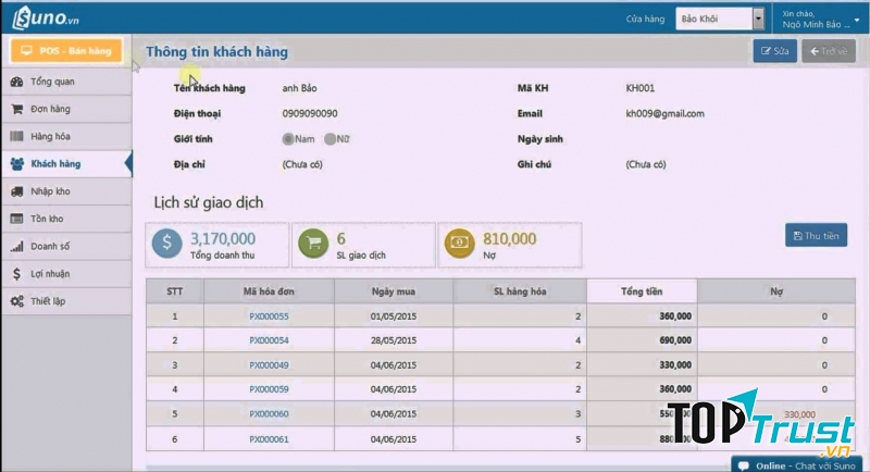 Suno.vn đơn giản dễ sử dụng
