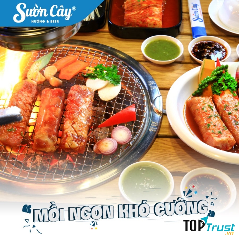 Sườn cây nướng than hoa