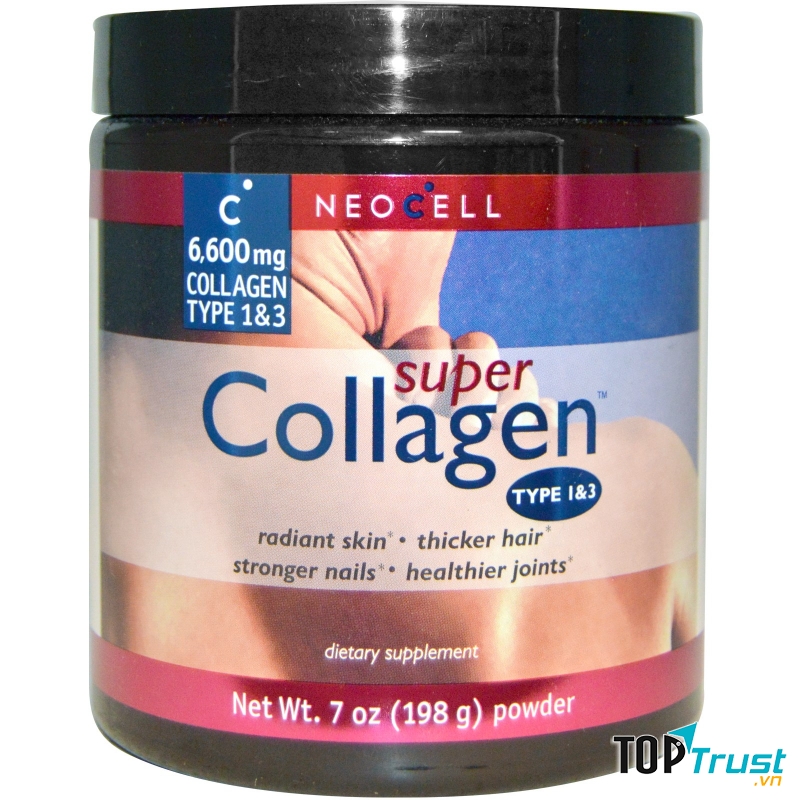 Super Collagen Type 1 & 3 6600mg dạng bột: Cung cấp các axit amin cần thiết để bổ sung thêm nguồn cung cấp collagen cho cơ thể