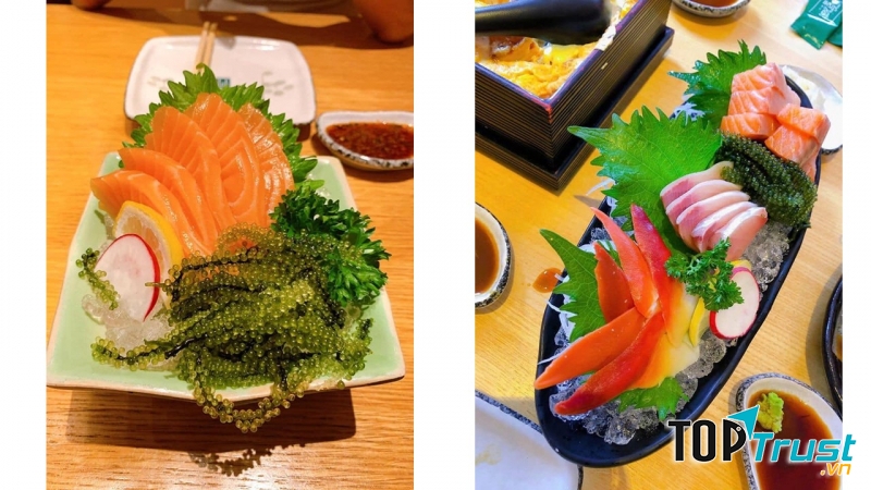 Món ăn được trang trí đẹp mắt