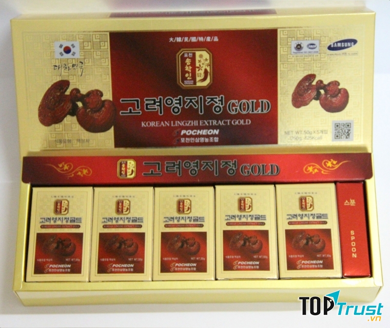 Sản phẩm cao linh chi thượng hạng ở Hàn Quốc.