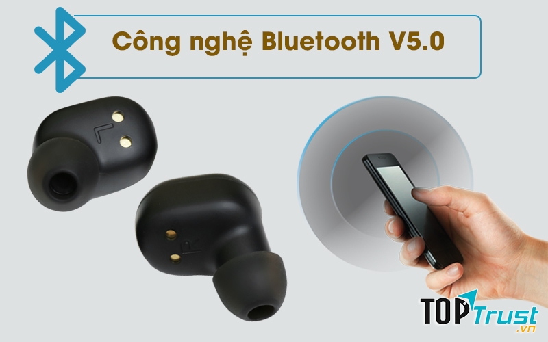 Tai nghe Bluetooth True Wireless Mozard DS635-WB Đen