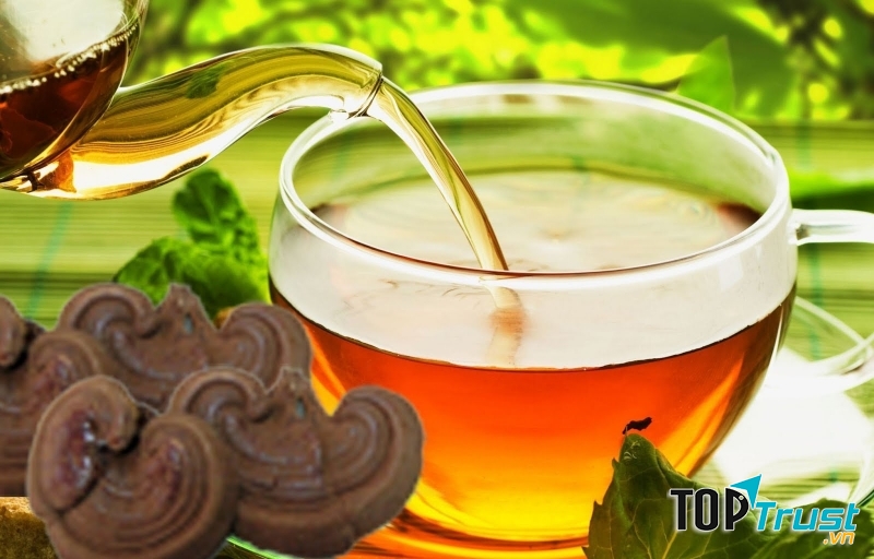 Nấm linh chi dùng để pha trà.