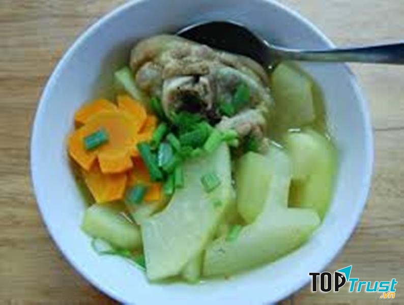 Thịt gà hầm đu đủ giúp tăng vòng 1