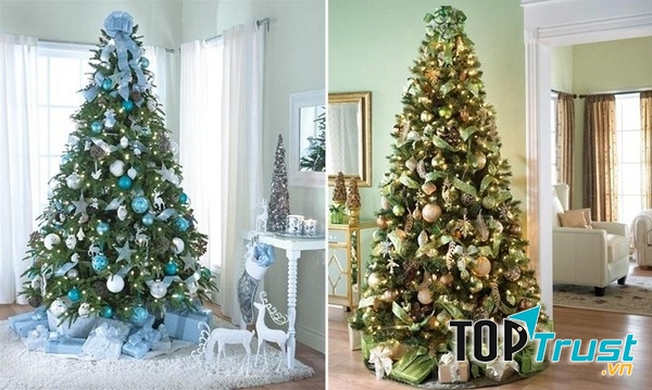 Không gian của bạn sẽ trở nên tuyệt vời với kiểu trang trí cây thông phong thủy như thế này