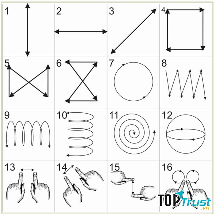 Hình ảnh hướng dẫn một số động tác tập thể dục cho mắt