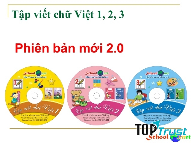 Tập viết chữ Việt 1,2,3