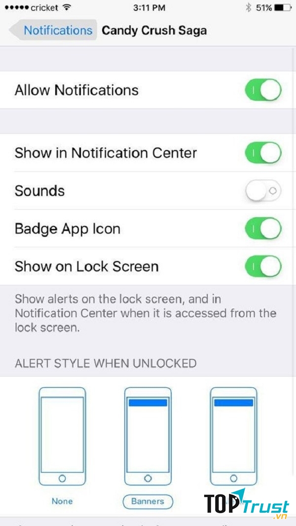 Tắt thông báo của những ứng dụng không cần thiết