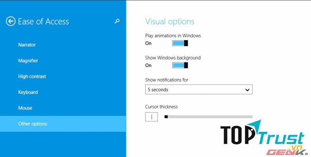 Tắt đi một số hiệu ứng trên Windows