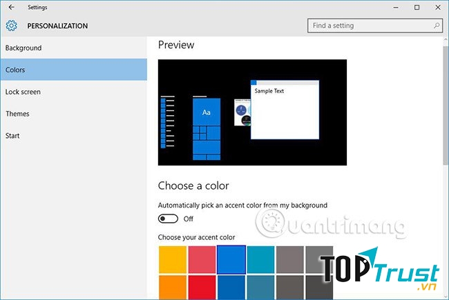 Tắt Dynamic Color Adaptation