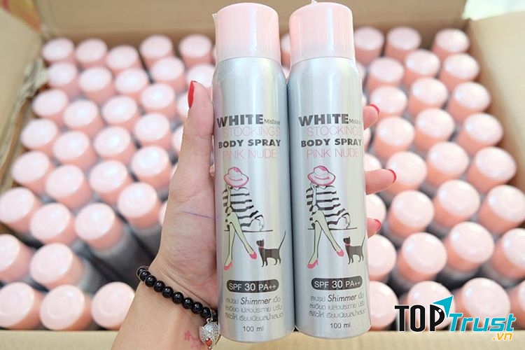 tất phun White Stocking Body Spray Pink Nude giúp các nàng che đi những khuyết điểm xấu xí ấy, tự tin bước xuống phố
