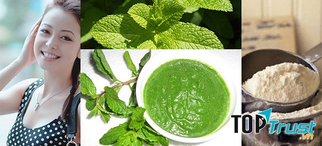 Tẩy tế bào chết bằng lá bạc hà