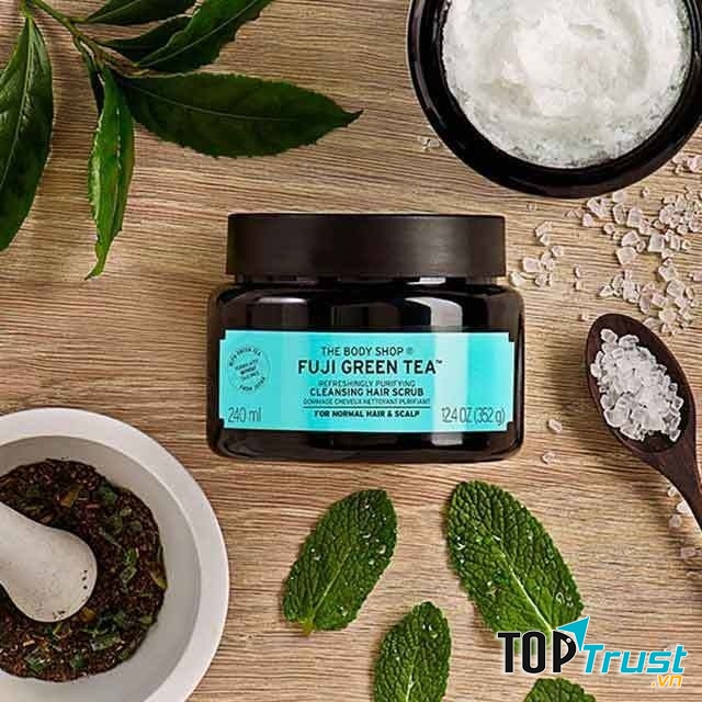 Tẩy Tế Bào Chết Cho Da Đầu The Body Shop Fuji Green Tea Cleansing Hair Scrub