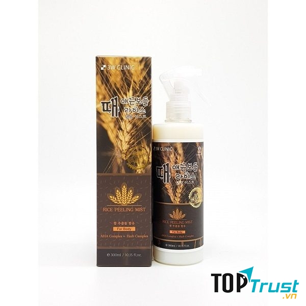 Tẩy tế bào chết chiết xuất gạo 3W Clinic Rice Peeling Mist