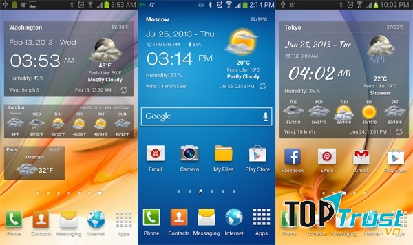 Transparent Clock & Weather (TCW) có giao diện tuyệt đẹp