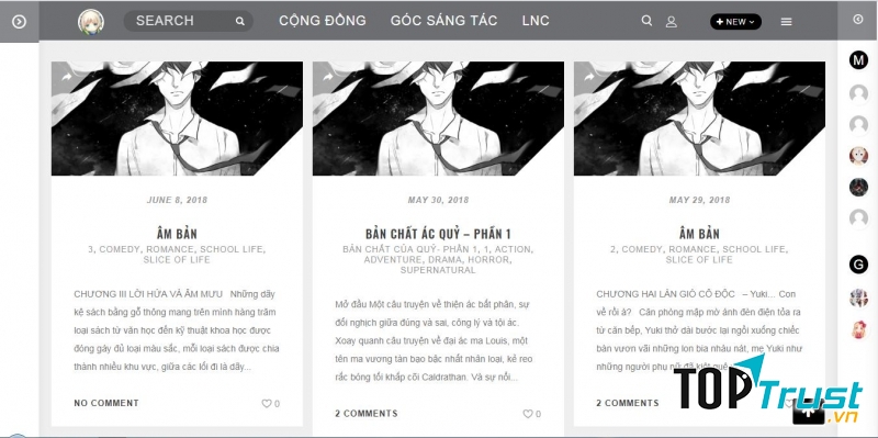 Khung hiển thị truyện