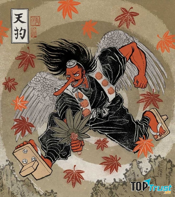 Hình dáng của Tengu.