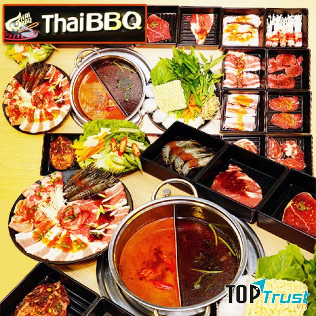 Nhiều món ăn ngon tại Thai BBQ Buffet nướng và lẩu Thái Lan