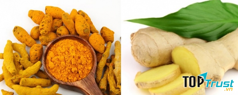 Gừng và nghệ giúp loại bỏ nicotine