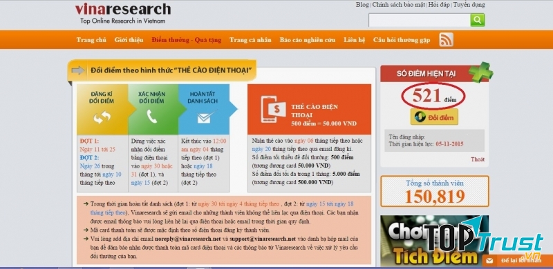 Tham gia trả lời các khảo sát