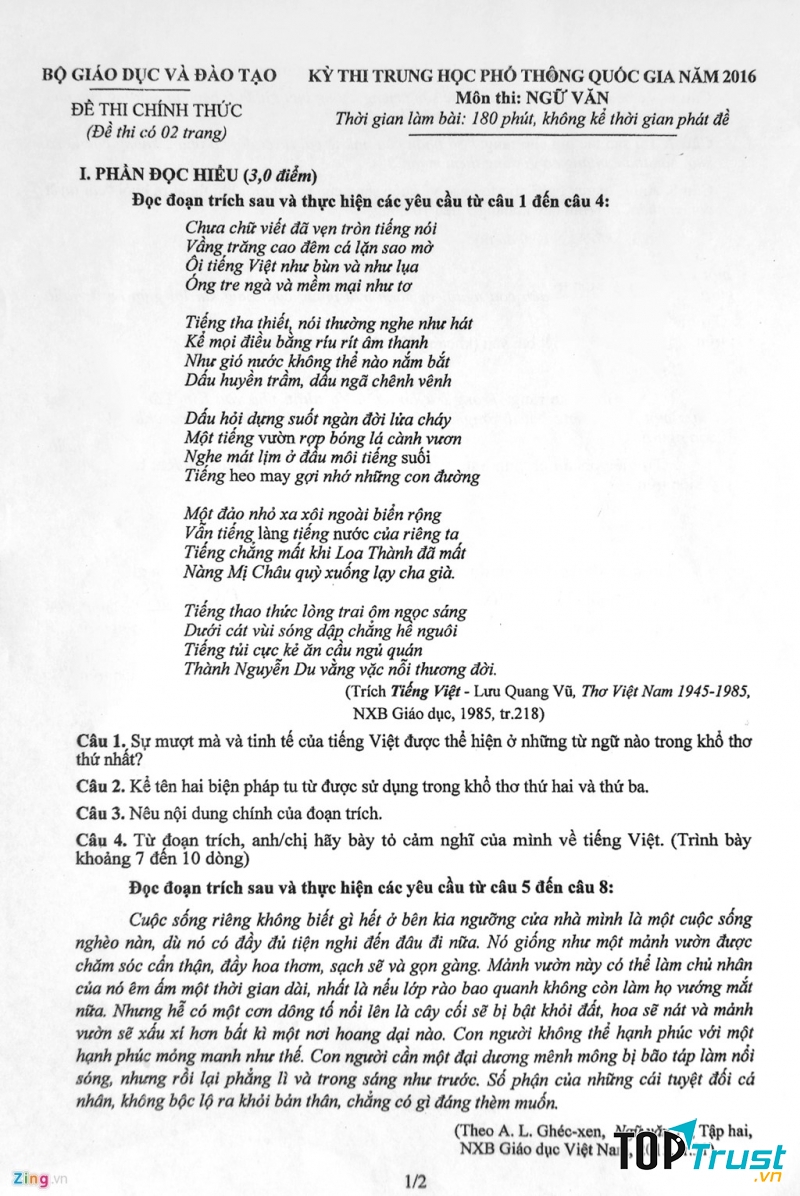 Đọc tham khảo đề văn các năm trước, kết hợp làm thêm nhiều dạng đề mới sẽ giúp bạn  rèn luyện thêm
