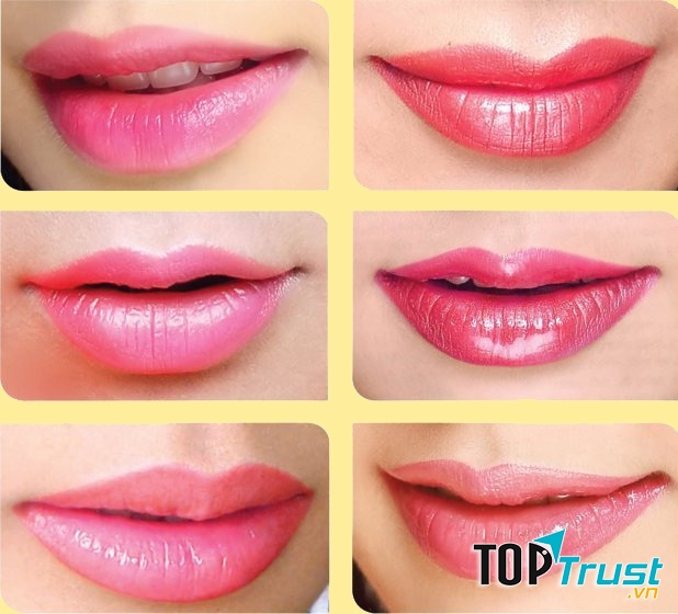 Những màu môi quyến rũ sau khi phun xăm