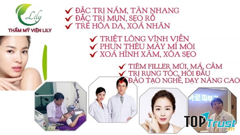 Những dịch vụ hiện có tại thẩm mỹ viện Lily Ninh Bình