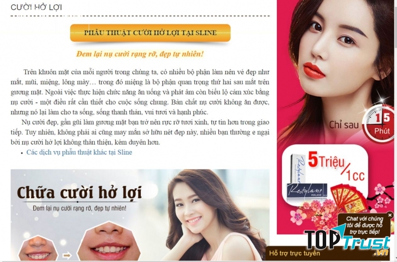 Thẩm mỹ viện Sline thường có các chương trình khuyến mãi hàng tháng nhằm mang lại cơ hội làm đẹp tới đại đa số người Việt Nam