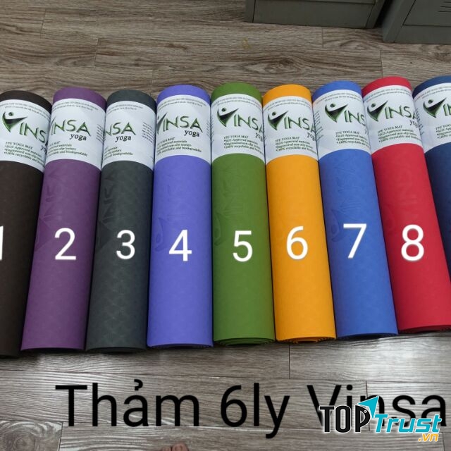 Thảm yoga Vinsa 6 ly có nhiều màu sắc đa dạng cho bạn lựa chọn với nhiều lứa tuổi và nhu cầu sử dụng.