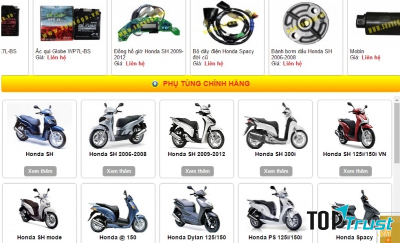 Sản phẩm phụ tùng của Thắng Béo