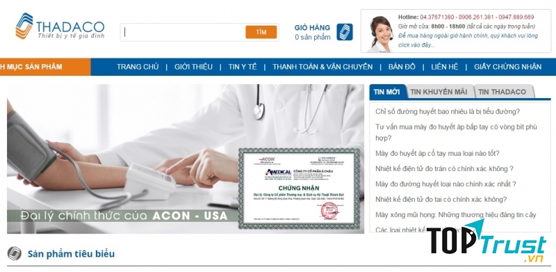 Website của Thành Đạt THADACO