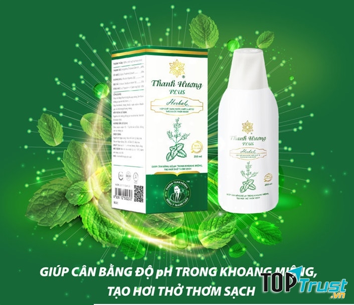Thanh Hương Plus là nước súc miệng thảo dược đặc biệt từ thiên nhiên, không chứa cồn, an toàn và hiệu quả cho người sử dụng