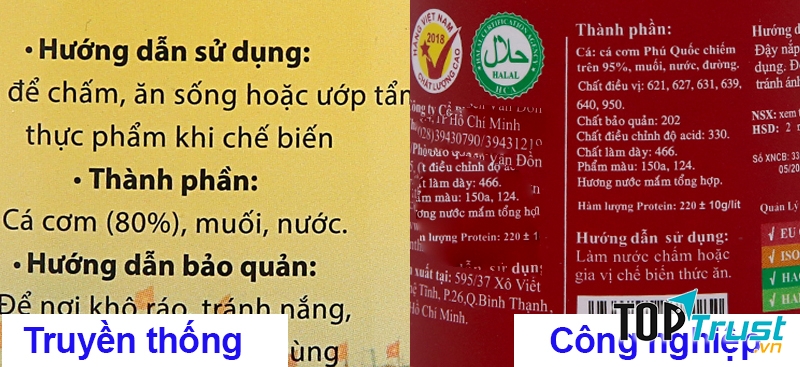So sánh thành phần nước mắm truyền thống và nước mắm công nghiệp