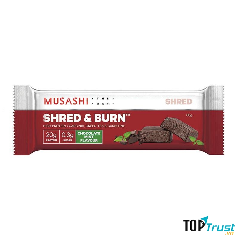 Thanh protein Musashi Shred And Burn Chocolate