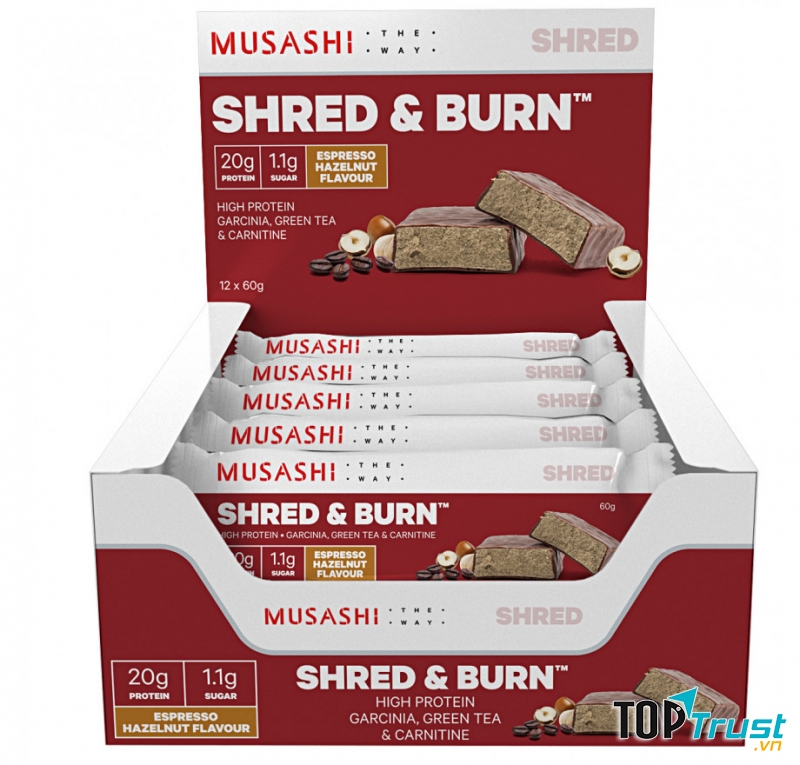 Thanh protein Musashi Shred And Burn Chocolate