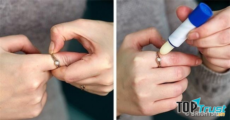 Tháo nhẫn dễ dàng hơn