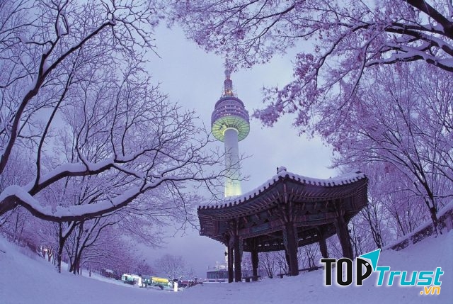 Tọa lạc trên núi đỉnh núi Namsan tươi đẹp