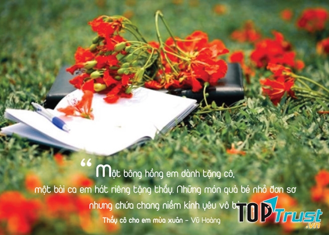 Thầy cô cho em mùa xuân