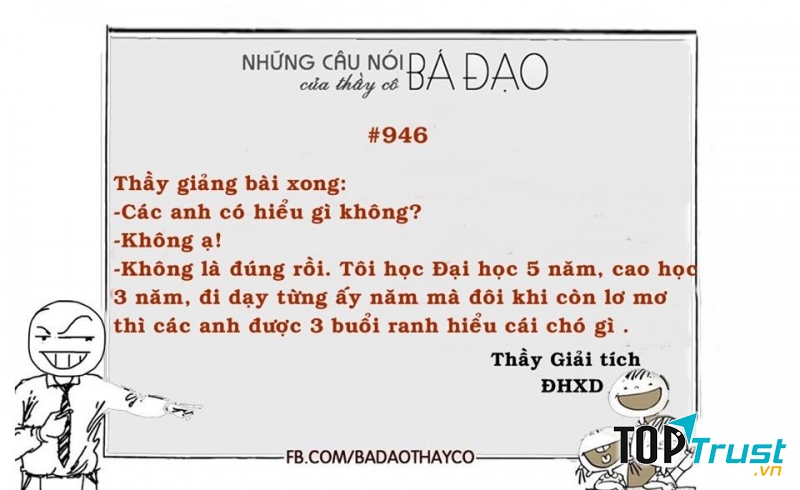 Câu nói bá đạo của thầy cô