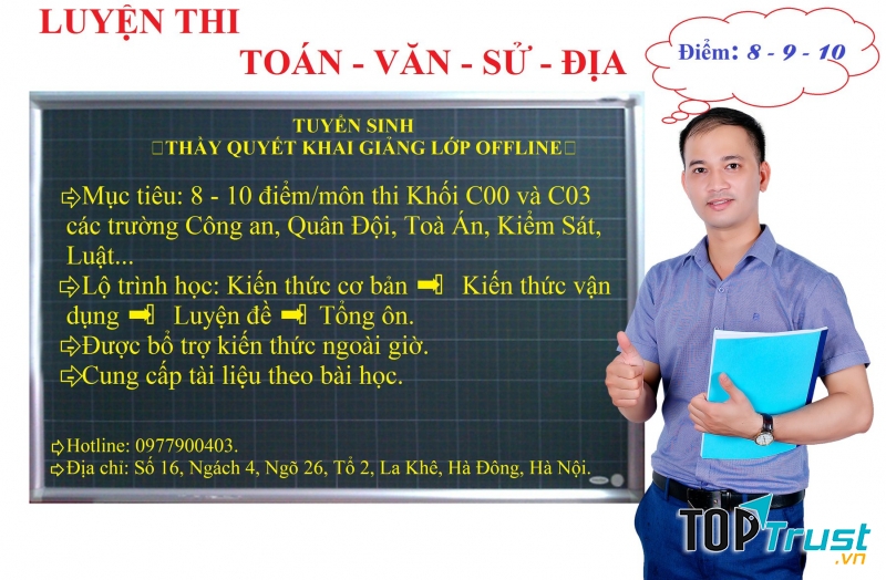 Thầy Quyết - Chuyên luyện thi THPT Quốc gia
