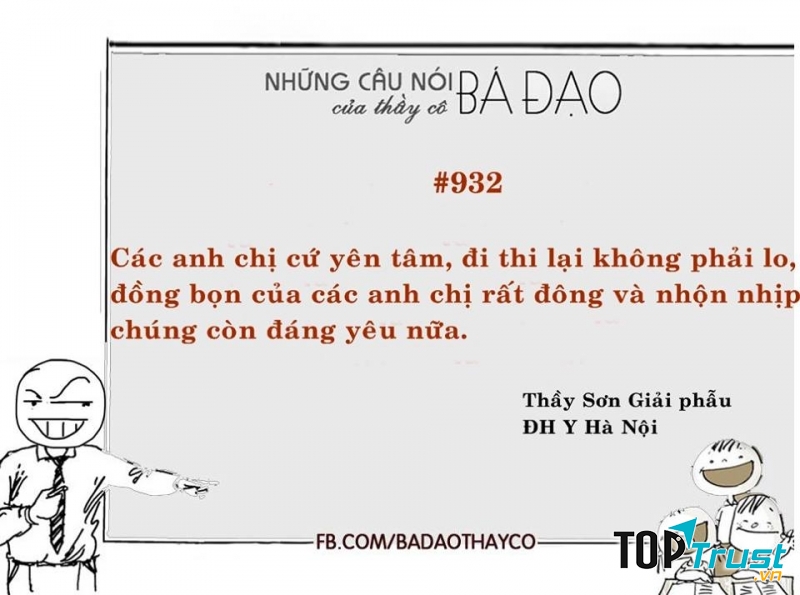 Câu nói bá đạo của thầy cô