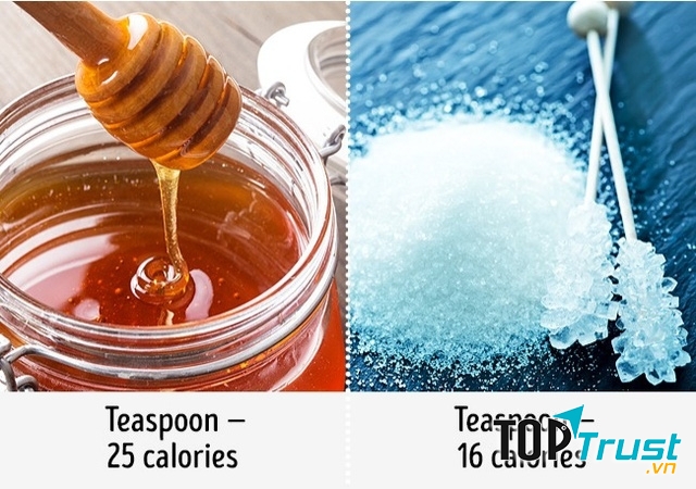 Không nên thay thế đường bằng mật ong